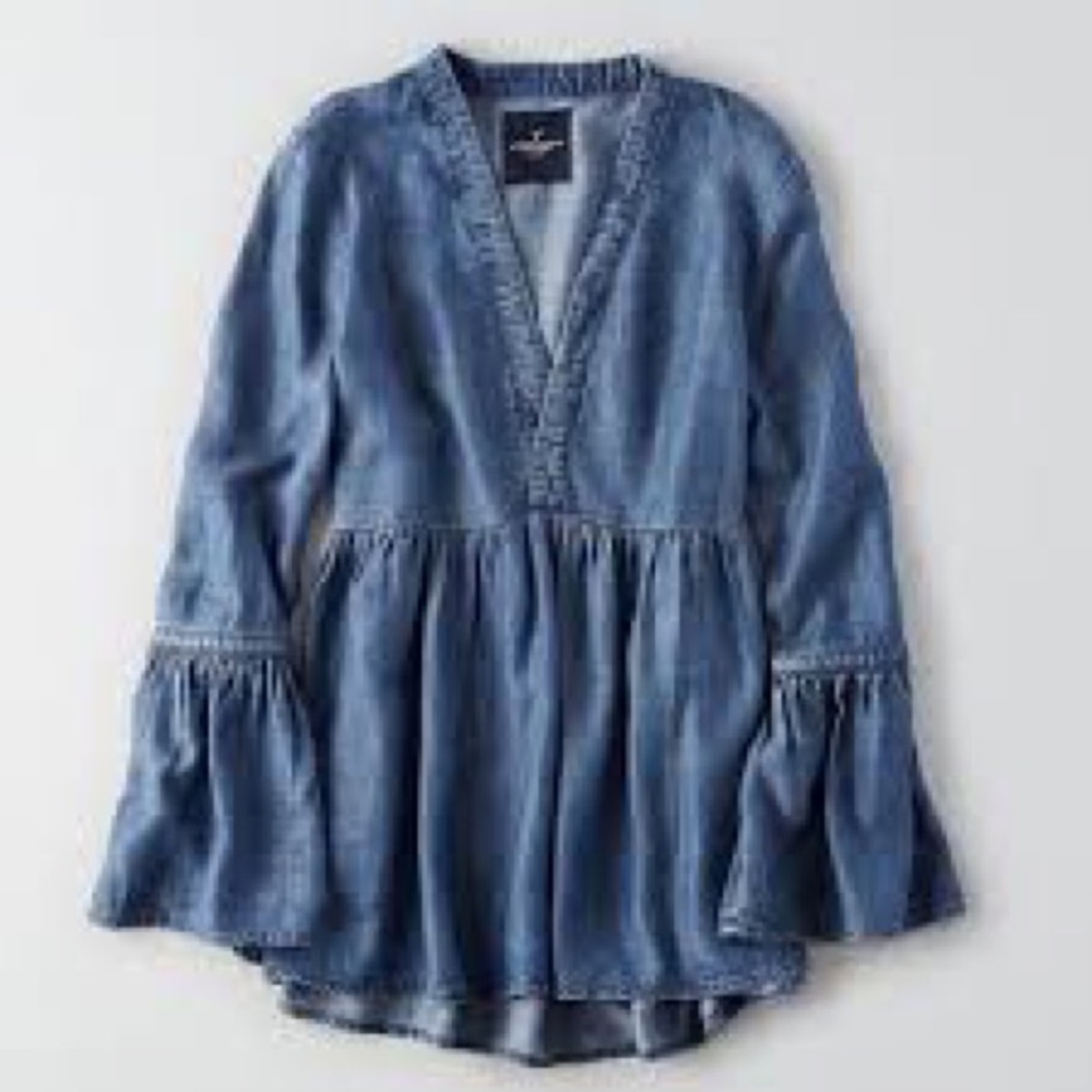 AE Jean Shirt with Bell Sleeves